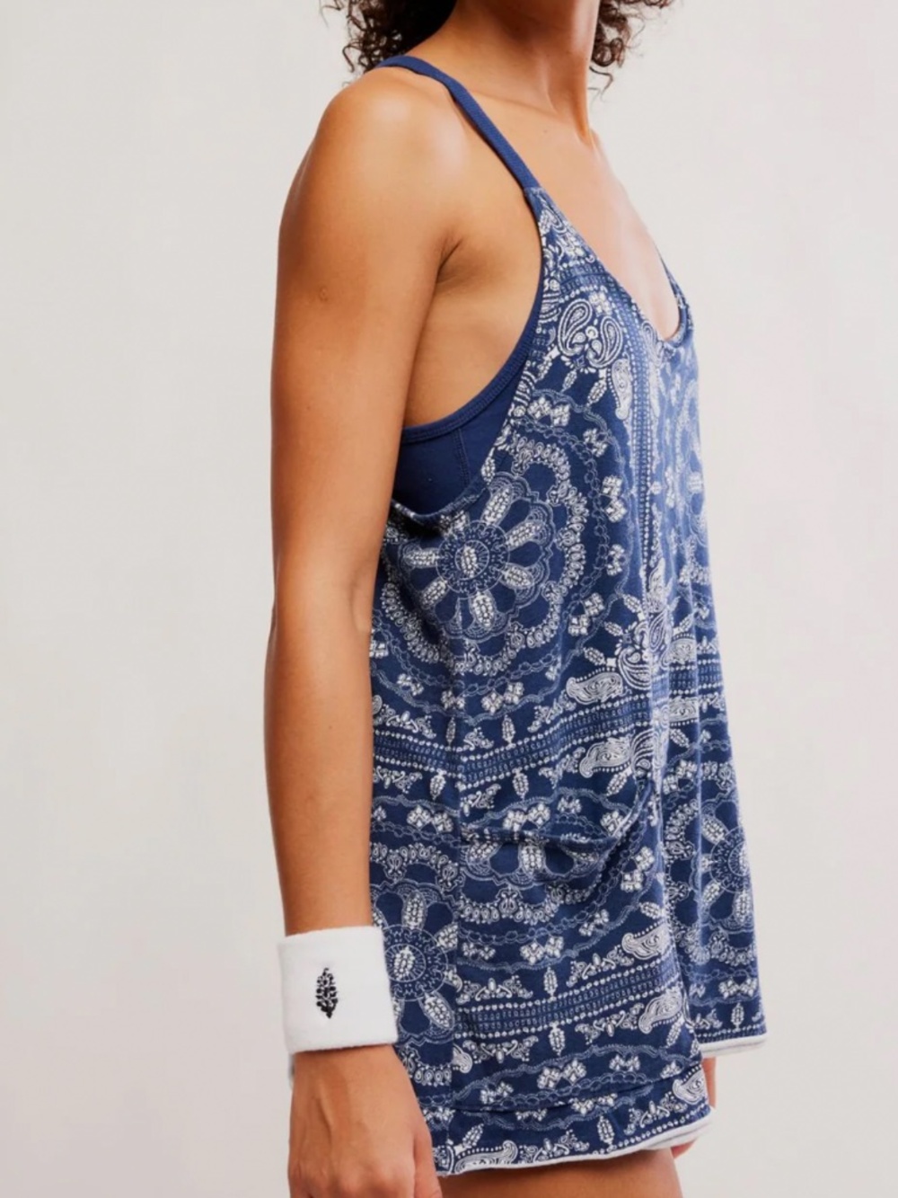 FP Movement by FP Hot Shot Printed Mini Dress in Bandana Navy Combo various NWT - Picture 2 of 8
